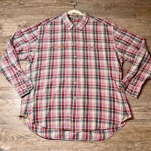 Robert‎ Graham Men's Multicolor Plaid Freshly Laundered Button Up Shirt Size 3XL
